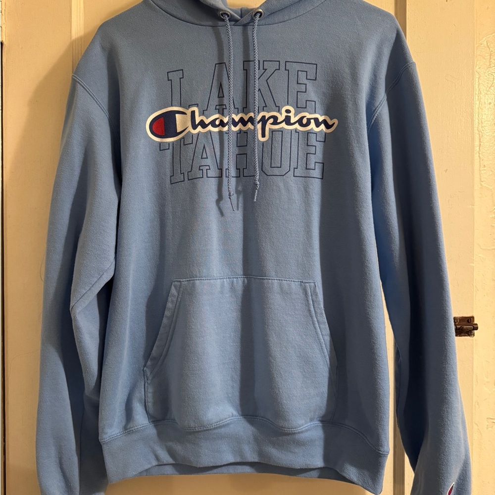 Champion Unisex Lake Tahoe Light Blue Hoodie